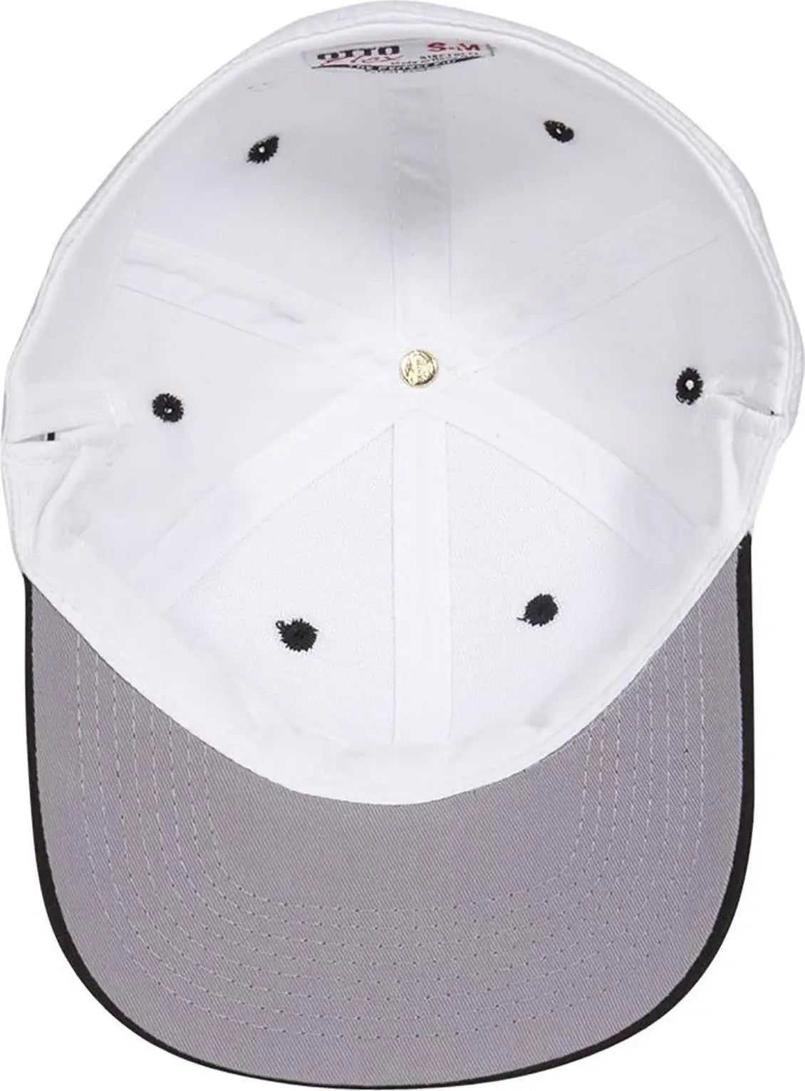 Otto 11-018 ?Otto Flex’ Fitted 6 Panel Low Profile Baseball Cap - Blk/wht - 7’’ - 7 1/4’’