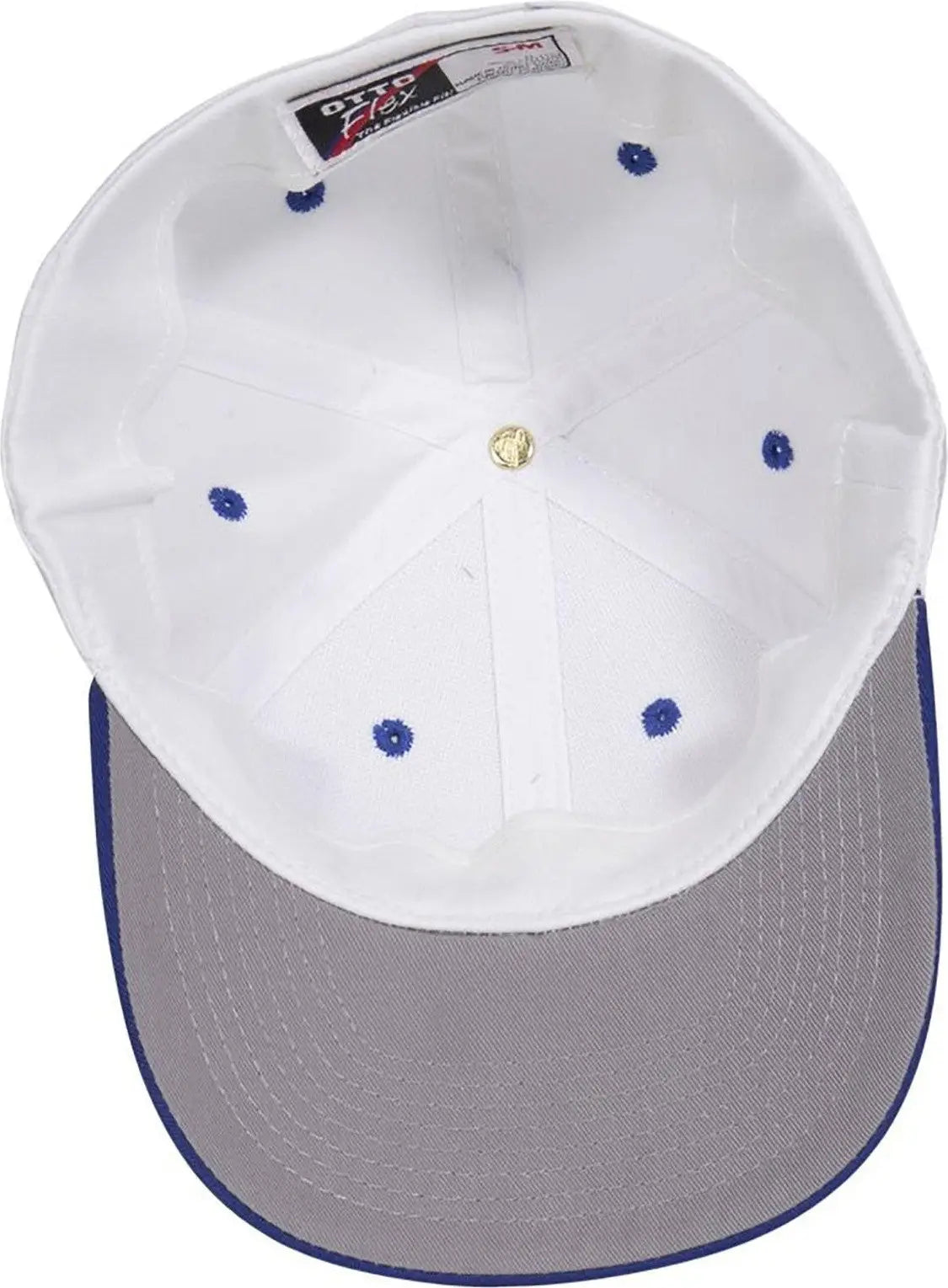 Otto 11-018 ?Otto Flex’ Fitted 6 Panel Low Profile Baseball Cap - Ryl/wht - 7’’ - 7 1/4’’