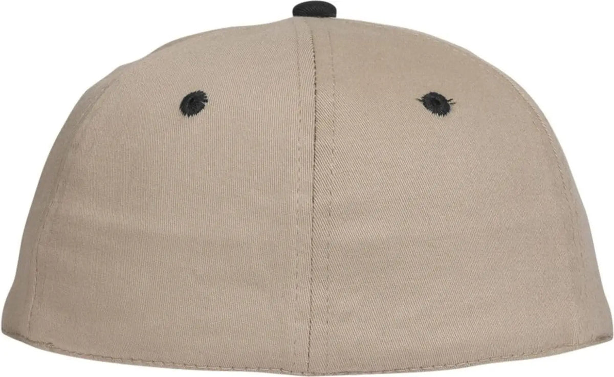 Otto 11-018 ?Otto Flex’ Fitted 6 Panel Low Profile Baseball Cap - Blk/kha - 7’’ - 7 1/4’’