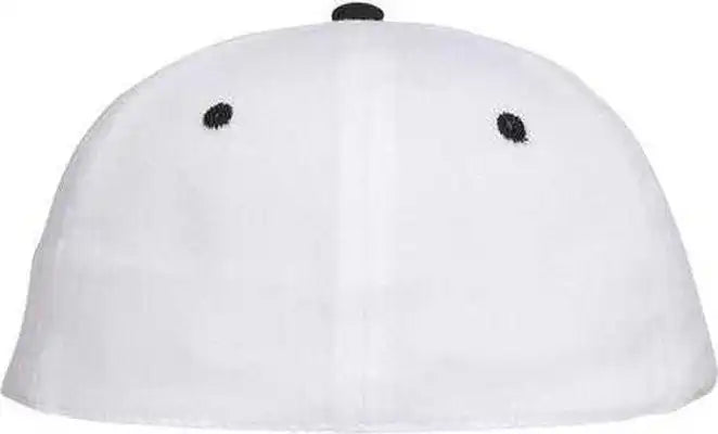 Otto 11-018 Stretchable Deluxe Brushed Cotton Twill 6 Panel Low Profile Pro Style Cap - Black White - S/m