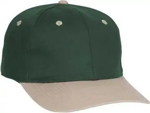 Otto 11-018 Stretchable Deluxe Brushed Cotton Twill 6 Panel Low Profile Pro Style Cap - Khaki Dark Green - Forest / S/m