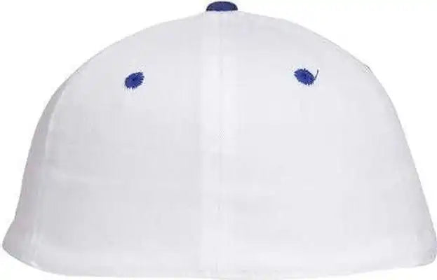 Otto 11-018 Stretchable Deluxe Brushed Cotton Twill 6 Panel Low Profile Pro Style Cap - Royal White - S/m