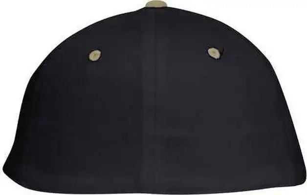 Otto 11-018 Stretchable Deluxe Brushed Cotton Twill 6 Panel Low Profile Pro Style Cap - Khaki Black - S/m