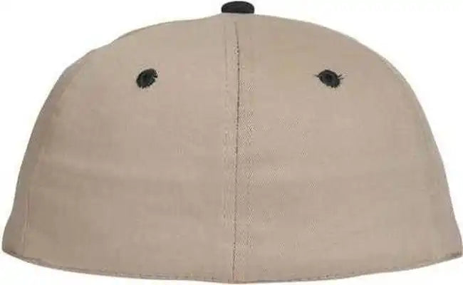 Otto 11-018 Stretchable Deluxe Brushed Cotton Twill 6 Panel Low Profile Pro Style Cap - Black Khaki - S/m
