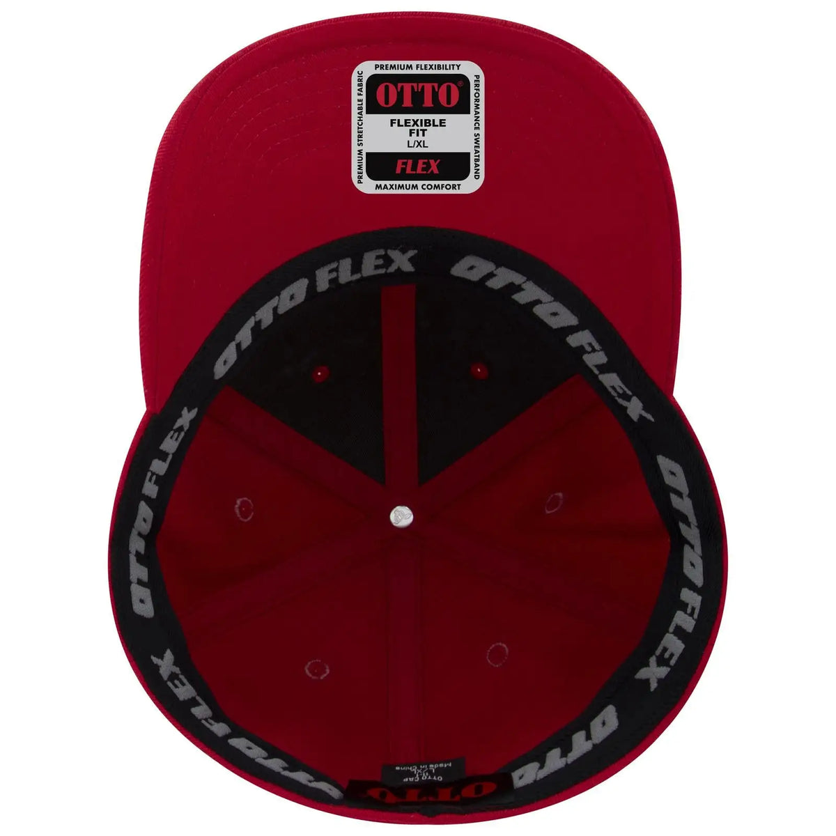Otto 11-1 ?Otto Flex’ Fitted 6 Panel Low Profile Baseball Cap - Red