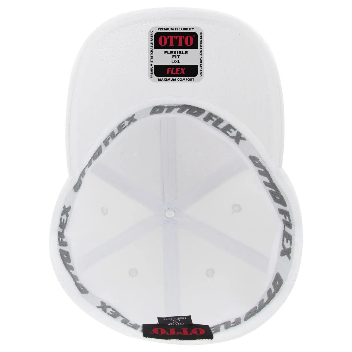 Otto 11-1 ?Otto Flex’ Fitted 6 Panel Low Profile Baseball Cap - White