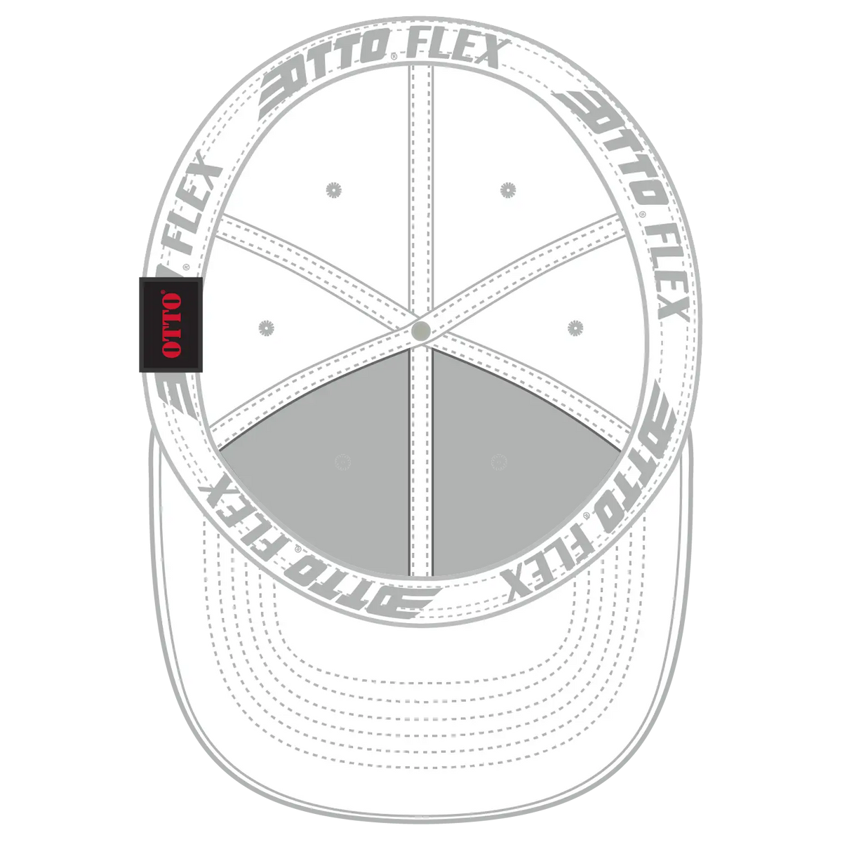 Otto 11-1160 ?Otto Flex’ Fitted 6 Panel Low Profile Baseball Cap - White - 7’’ - 7 1/4’’