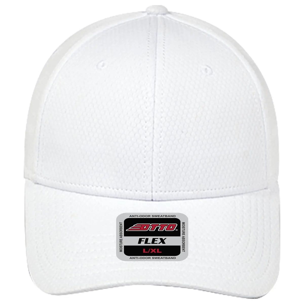 Otto 11-1160 ?Otto Flex’ Fitted 6 Panel Low Profile Baseball Cap - White - 7’’ - 7 1/4’’