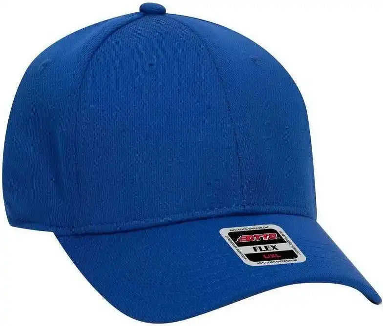 Otto 11 1162 Cool Comfort Stretchable Polyester Mesh Flex 6 Panel Low Profile Baseball Cap Royal / S/m