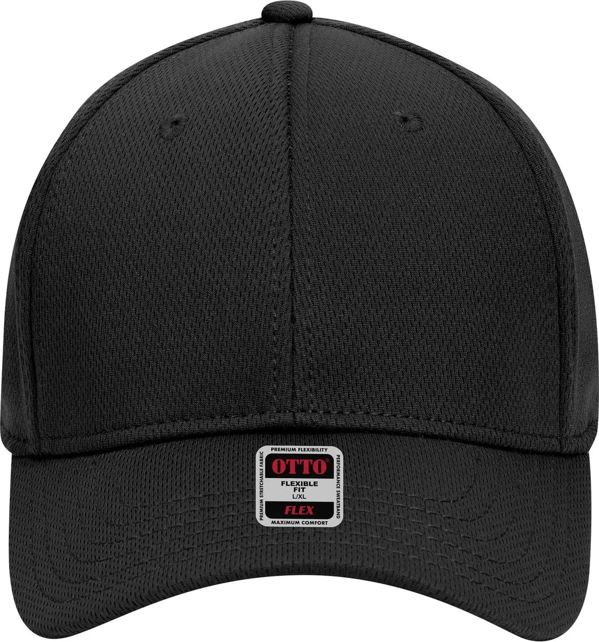 Otto 11-1162 ?Otto Flex’ Fitted 6 Panel Low Profile Baseball Cap - Black