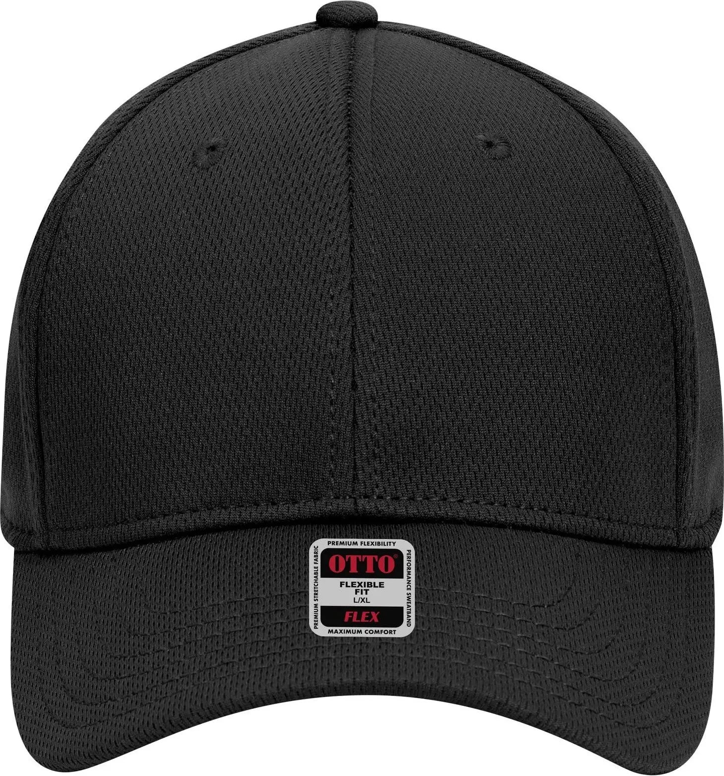 Otto 11-1162 ?Otto Flex’ Fitted 6 Panel Low Profile Baseball Cap - Black