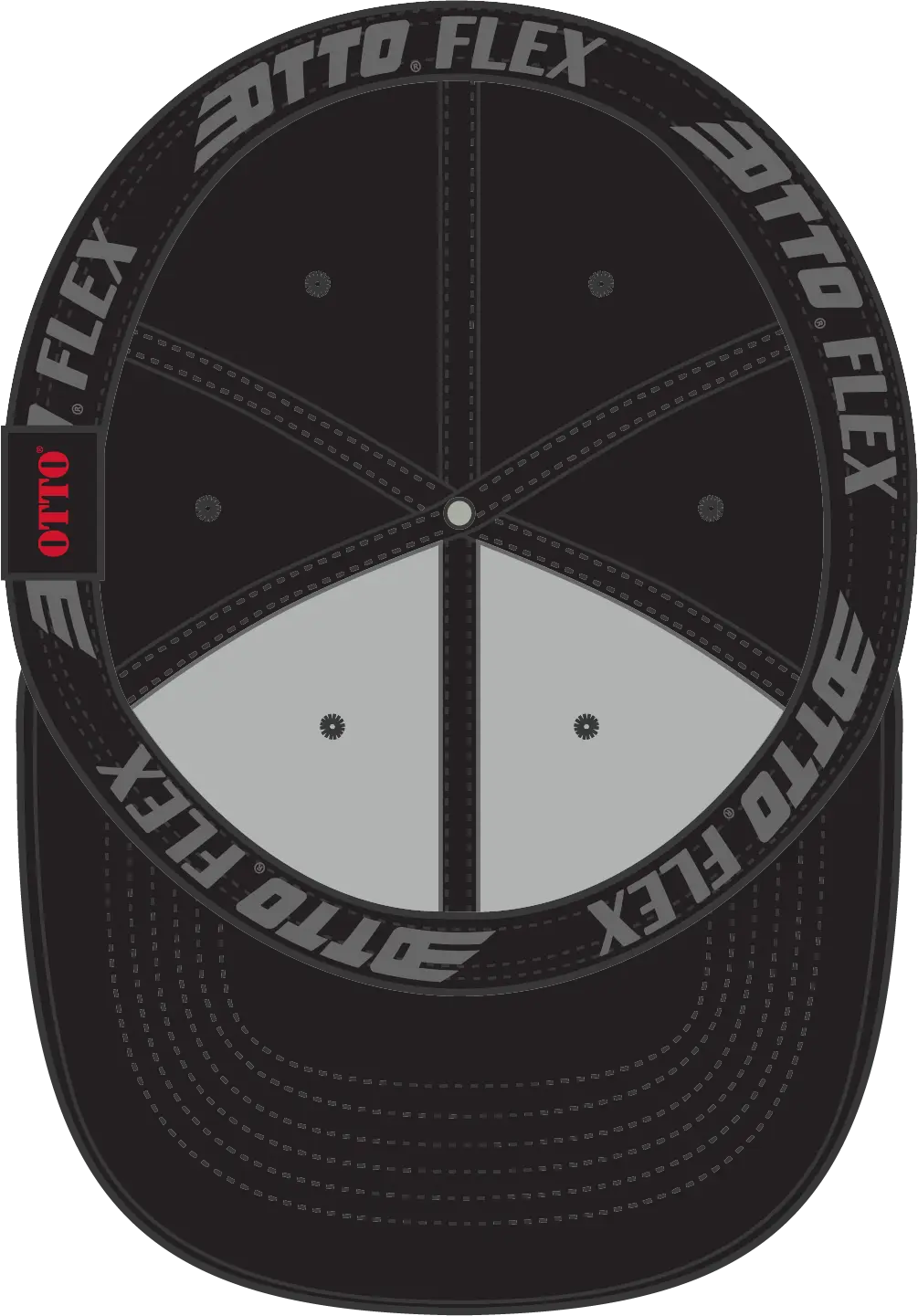 Otto 11-1162 ?Otto Flex’ Fitted 6 Panel Low Profile Baseball Cap - Black