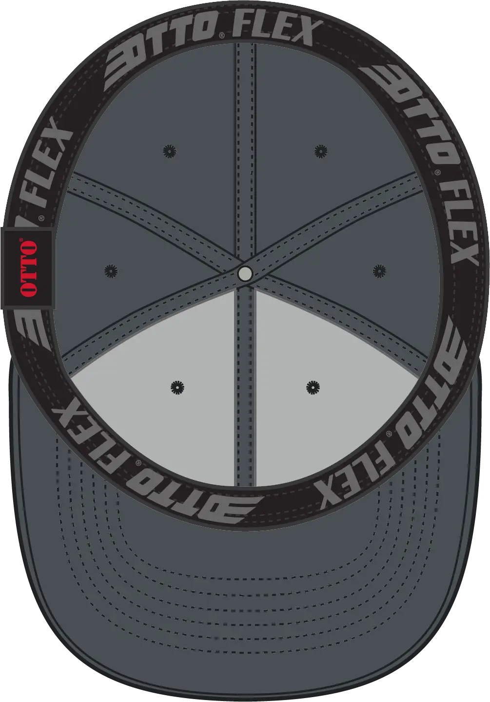 Otto 11-1162 ?Otto Flex’ Fitted 6 Panel Low Profile Baseball Cap - Char. Gray