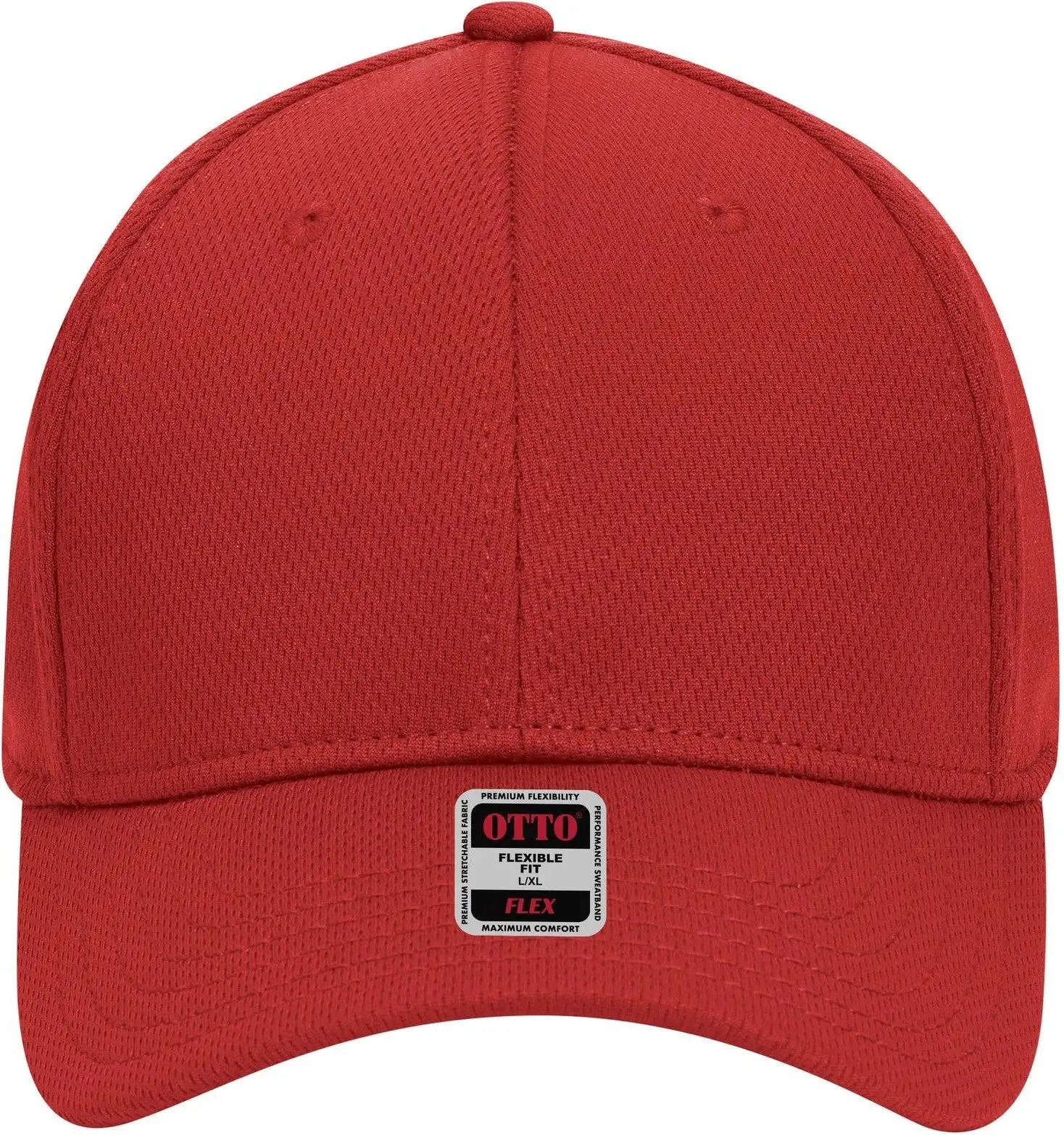 Otto 11-1162 ?Otto Flex’ Fitted 6 Panel Low Profile Baseball Cap - Red