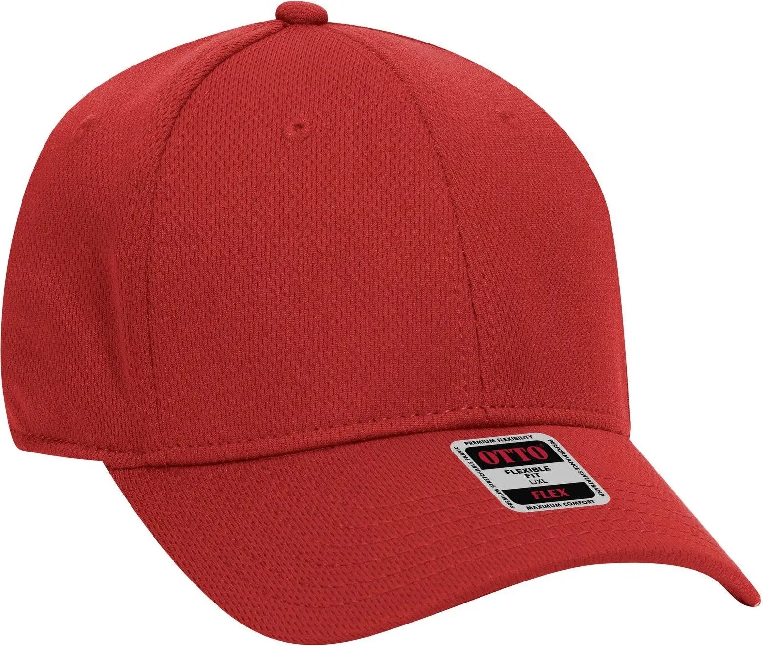 Otto 11-1162 ?Otto Flex’ Fitted 6 Panel Low Profile Baseball Cap - Red