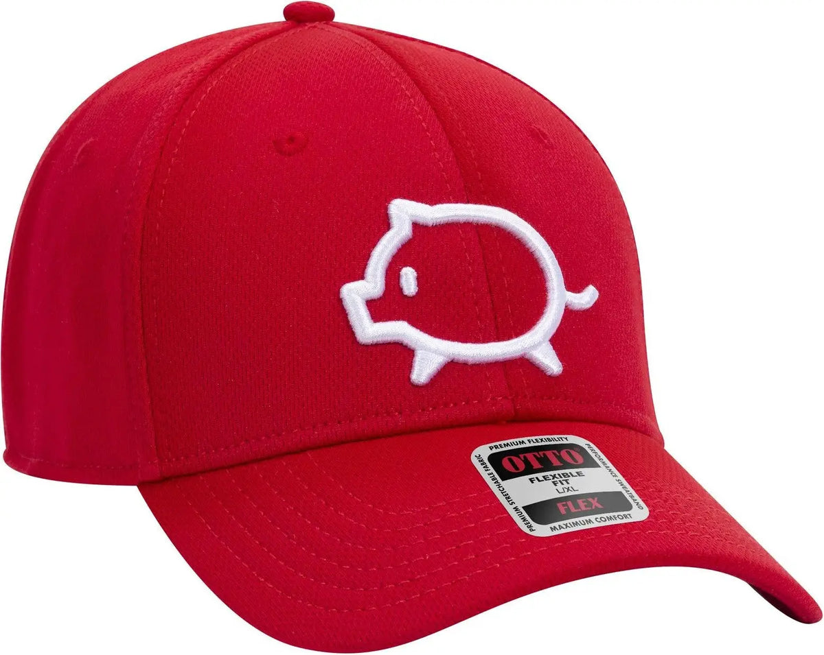 Otto 11-1162 ?Otto Flex’ Fitted 6 Panel Low Profile Baseball Cap - Red