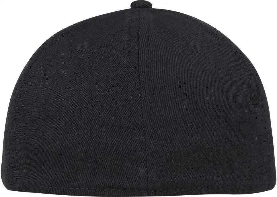 Otto 11-1164 Stretchable Wool Blend Twill Flex 6 Panel Low Profile Baseball Cap - Black