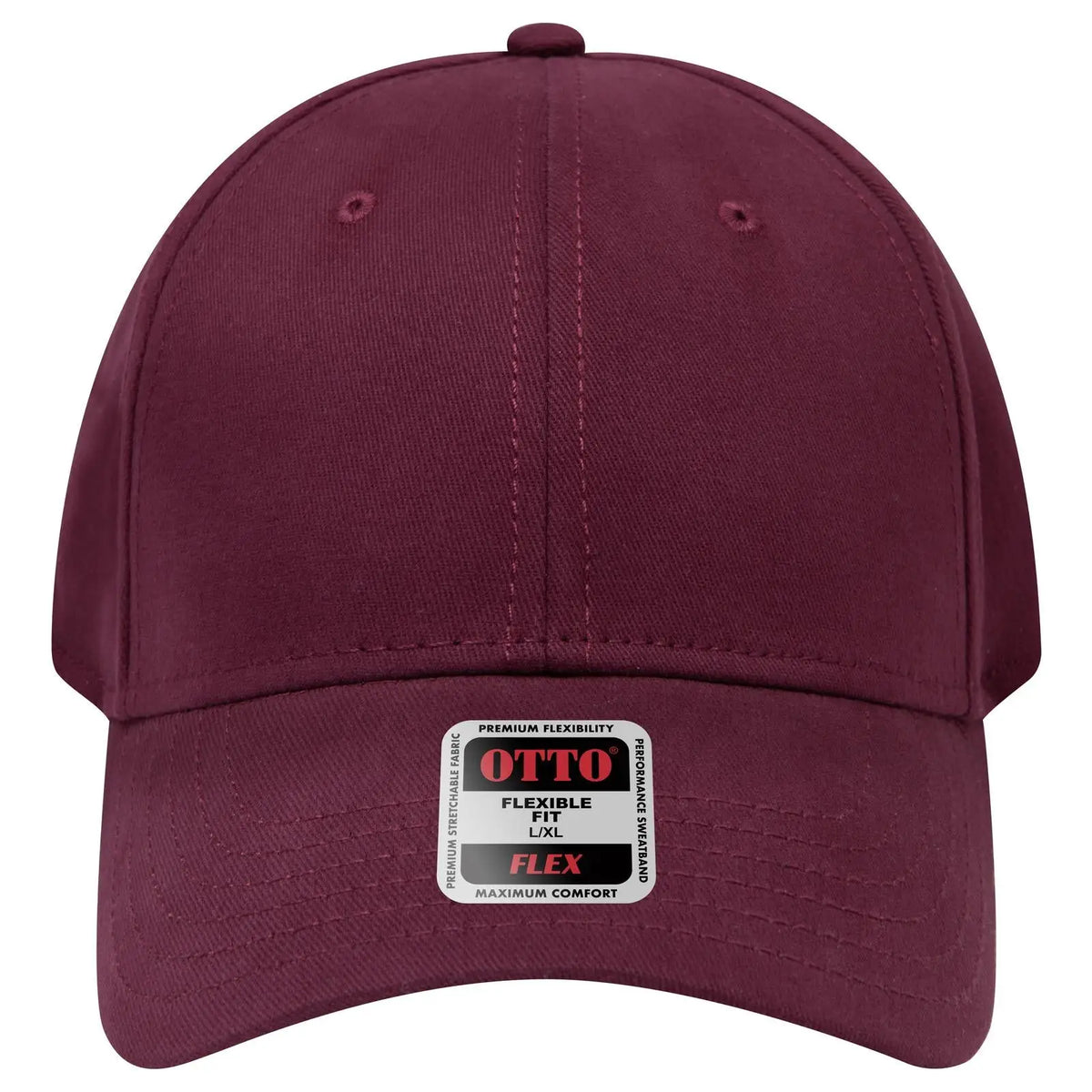 Otto 11-1167 ?Otto Flex’ Fitted 6 Panel Low Profile Baseball Cap - Maroon