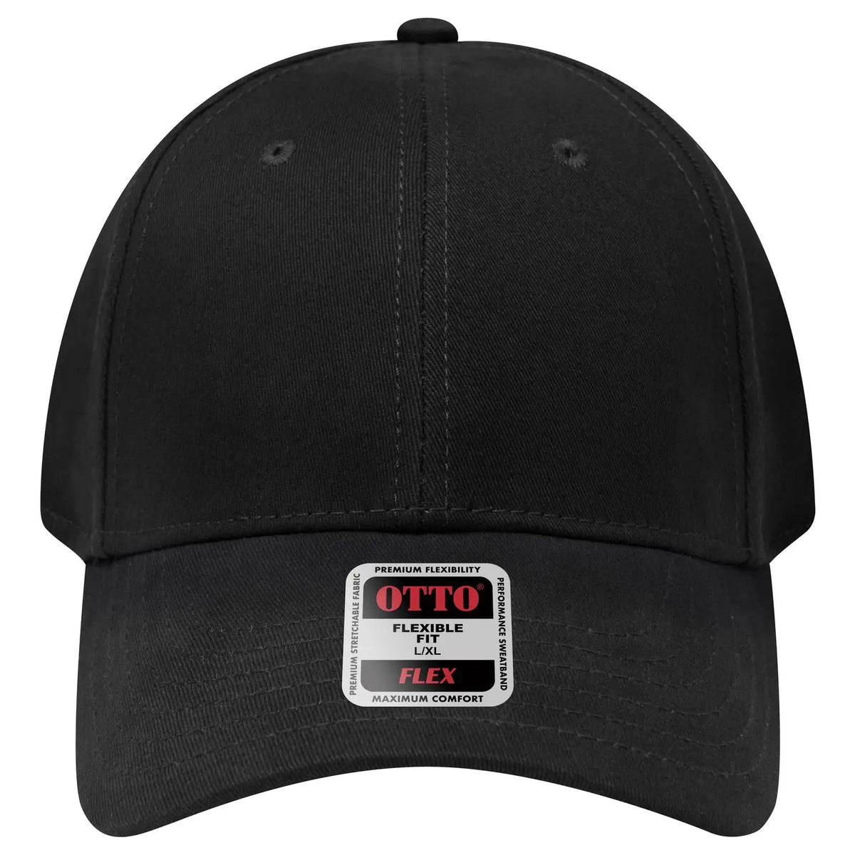 Otto 11-1167 ?Otto Flex’ Fitted 6 Panel Low Profile Baseball Cap - Black