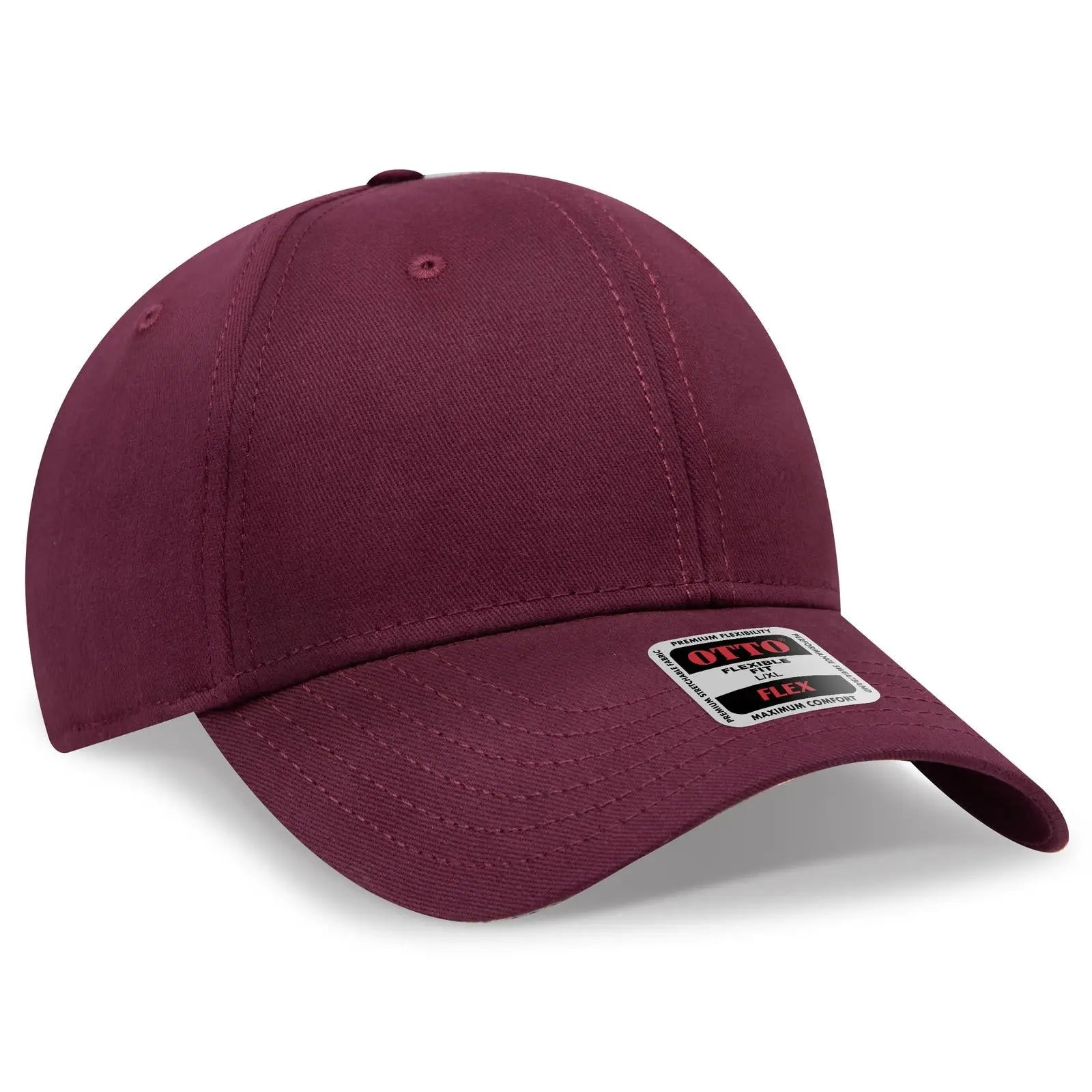 Otto 11-1167 ?Otto Flex’ Fitted 6 Panel Low Profile Baseball Cap - Maroon