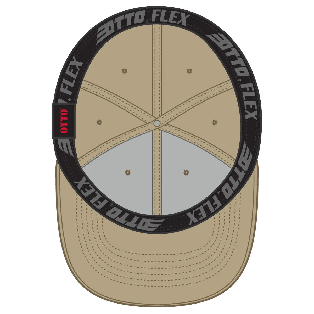 Otto 11-1167 ?Otto Flex’ Fitted 6 Panel Low Profile Baseball Cap - Khaki
