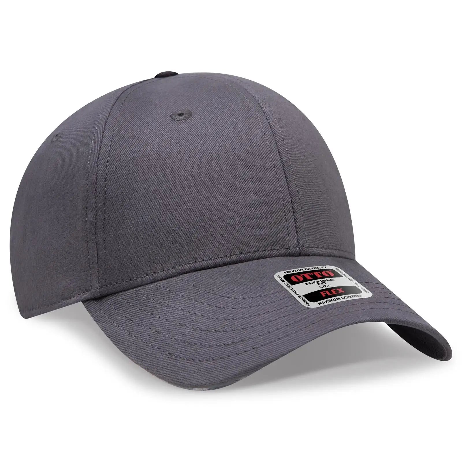 Otto 11-1167 ?Otto Flex’ Fitted 6 Panel Low Profile Baseball Cap - Char. Gray