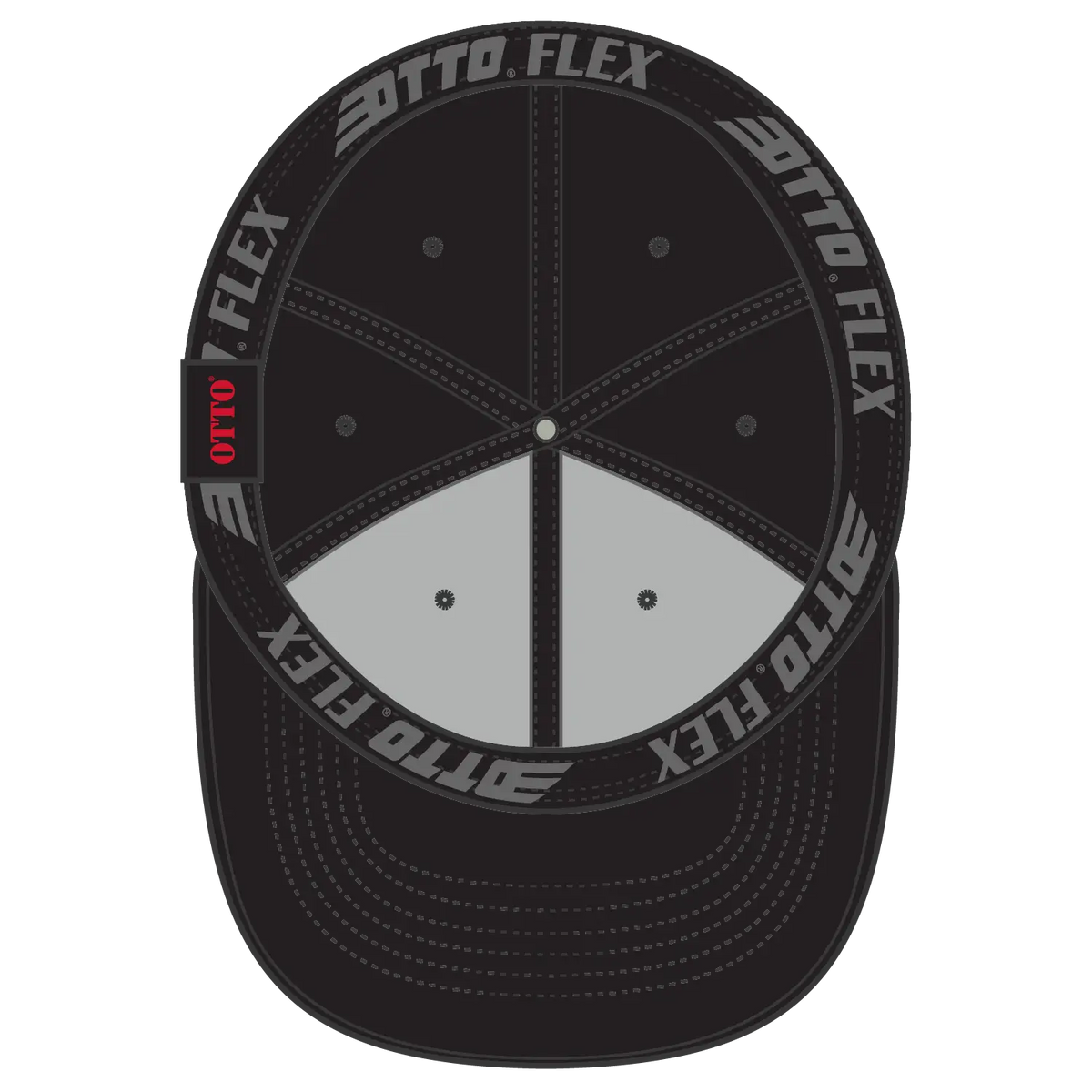 Otto 11-1167 ?Otto Flex’ Fitted 6 Panel Low Profile Baseball Cap - Black