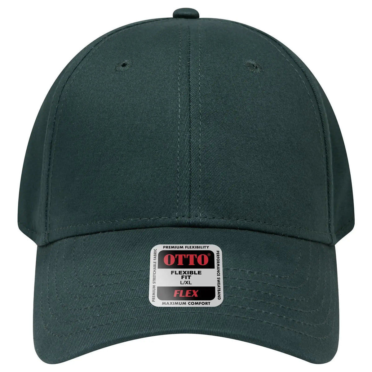 Otto 11-1167 ?Otto Flex’ Fitted 6 Panel Low Profile Baseball Cap - Dk. Green