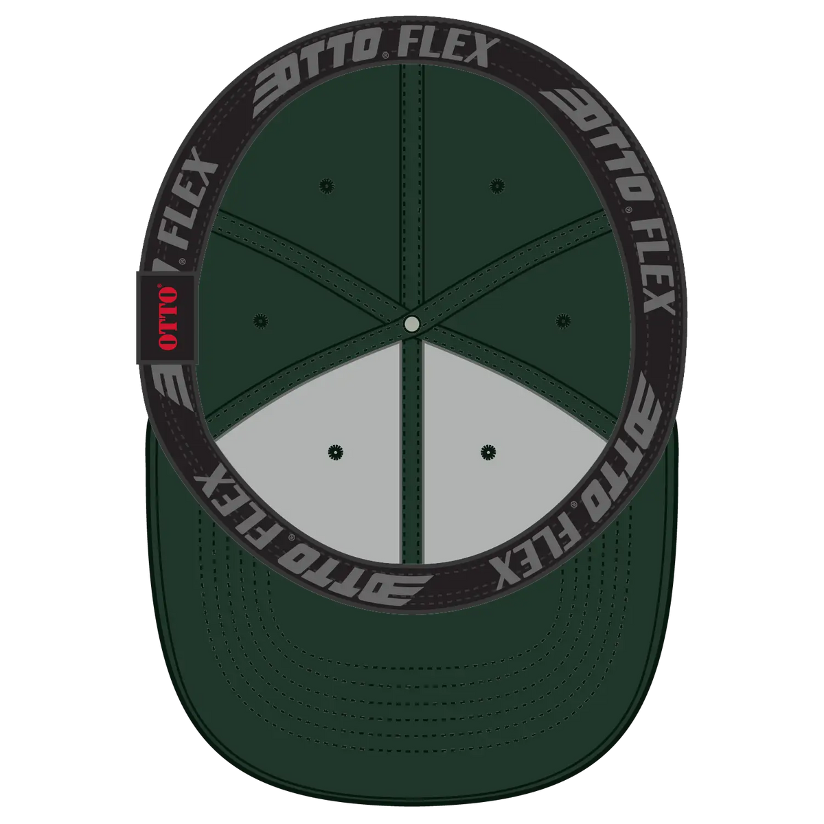 Otto 11-1167 ?Otto Flex’ Fitted 6 Panel Low Profile Baseball Cap - Dk. Green