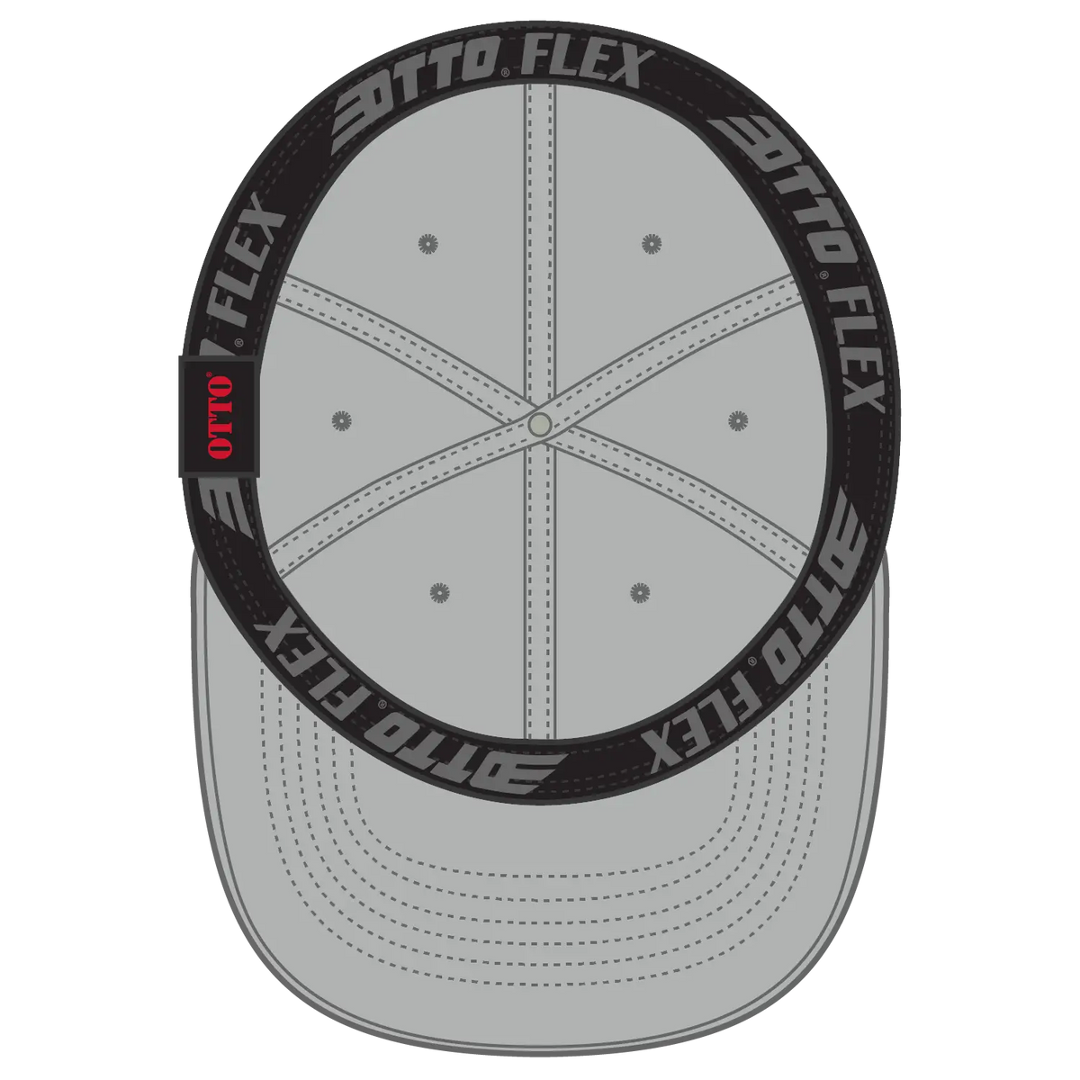 Otto 11-1167 ?Otto Flex’ Fitted 6 Panel Low Profile Baseball Cap - Gray