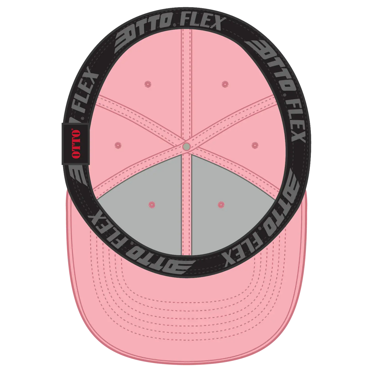 Otto 11-1167 ?Otto Flex’ Fitted 6 Panel Low Profile Baseball Cap - Pink