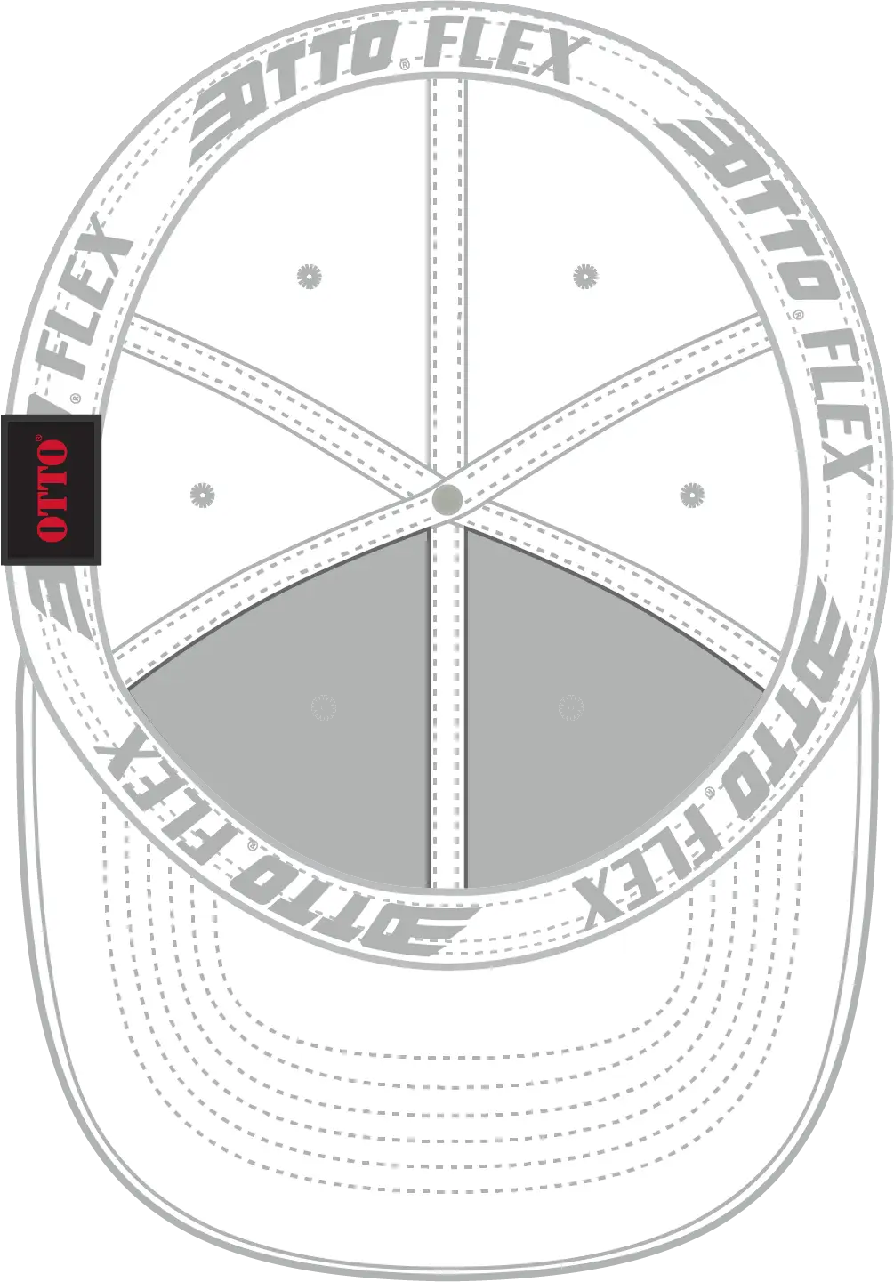 Otto 11-1168 ?Otto Flex’ Fitted 6 Panel Low Profile Baseball Cap - White