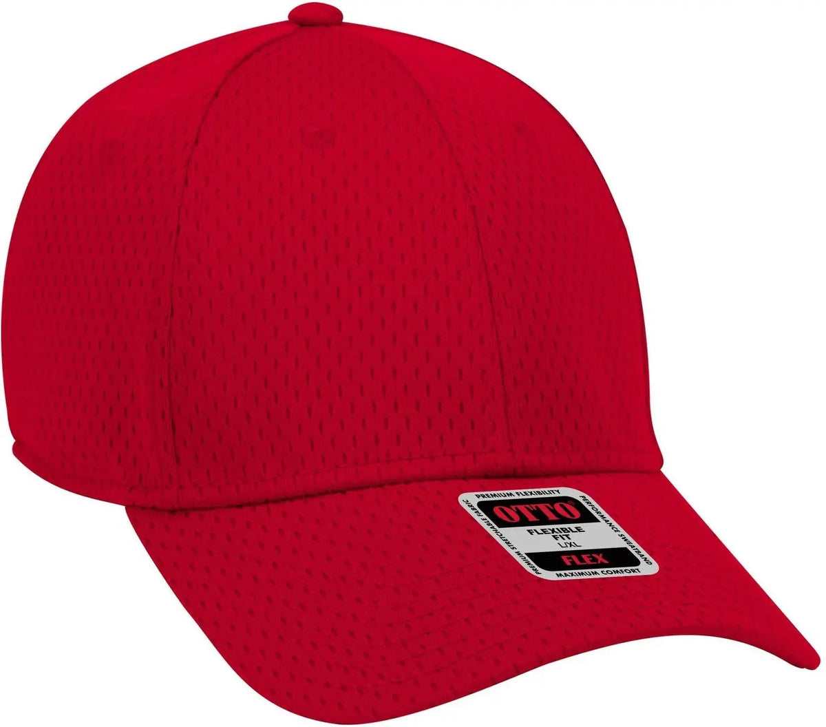 Otto 11-1168 ?Otto Flex’ Fitted 6 Panel Low Profile Baseball Cap - Red