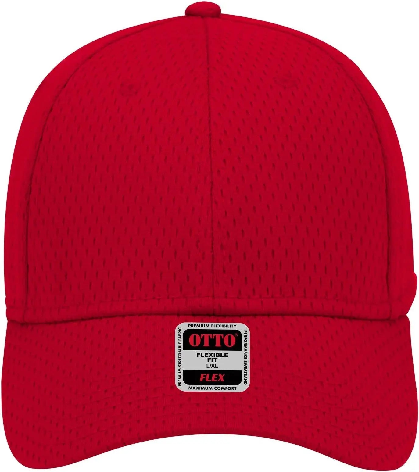 Otto 11-1168 ?Otto Flex’ Fitted 6 Panel Low Profile Baseball Cap - Red