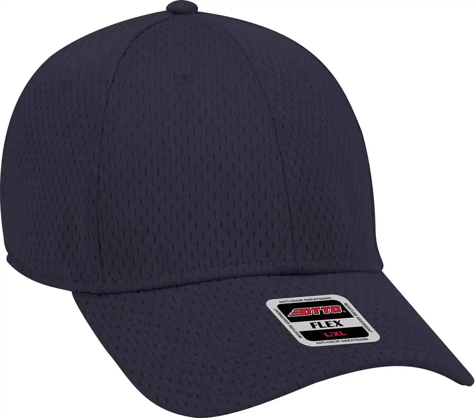Otto 11 1168 Stretchable Polyester Pro Mesh Flex 6 Panel Low Profile Baseball Cap Navy / S/m
