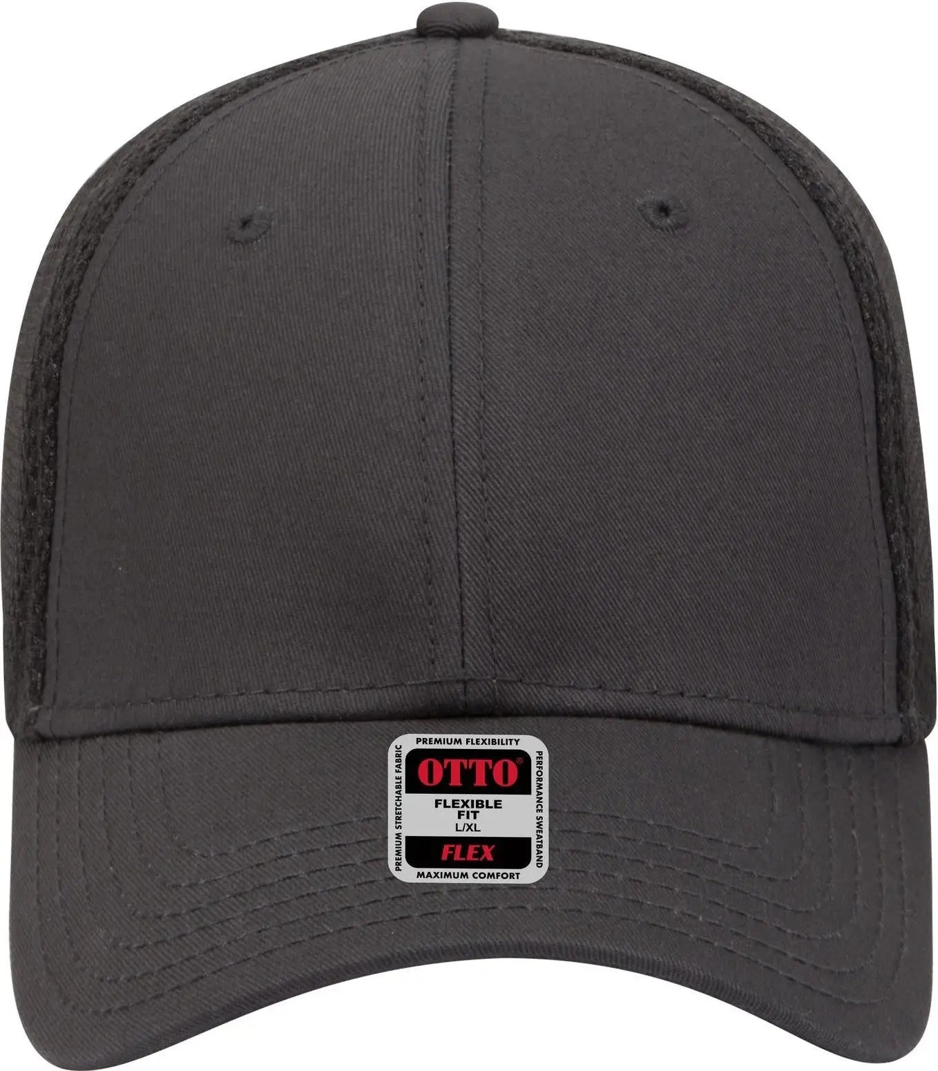 Otto 11-1169 ?Otto Flex’ Fitted 6 Panel Low Profile Baseball Cap - Char. Gray