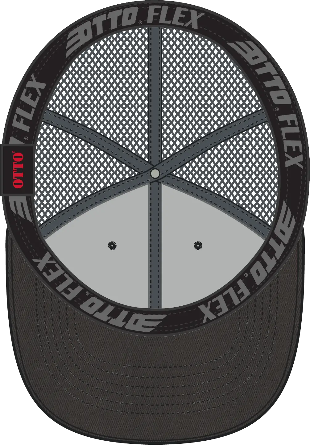 Otto 11-1169 ?Otto Flex’ Fitted 6 Panel Low Profile Baseball Cap - Char. Gray