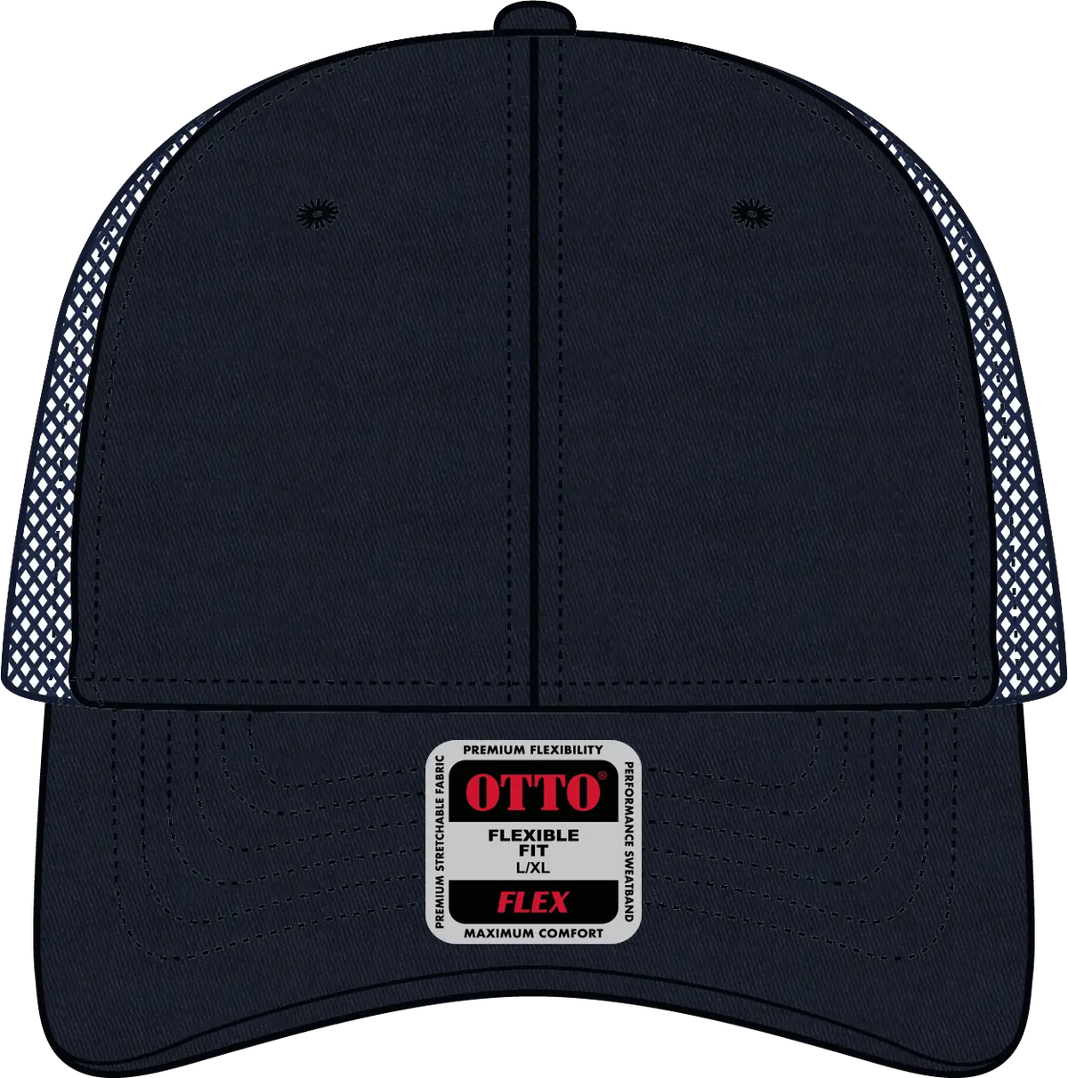 Otto 11-1169 ?Otto Flex’ Fitted 6 Panel Low Profile Baseball Cap - Navy