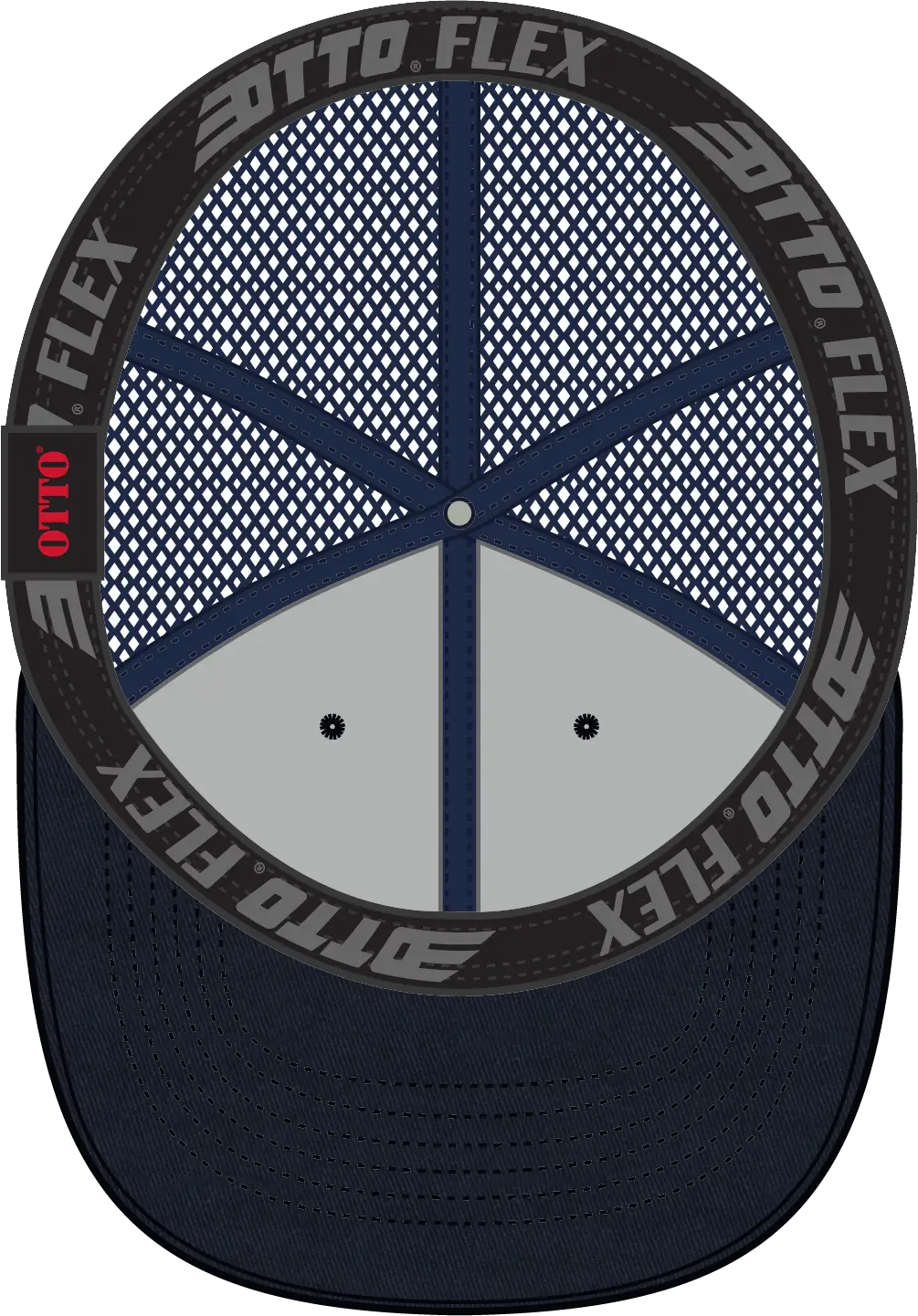 Otto 11-1169 ?Otto Flex’ Fitted 6 Panel Low Profile Baseball Cap - Navy
