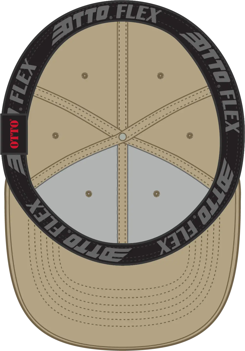 Otto 11-1170 ?Otto Flex’ Fitted 6 Panel Low Profile Baseball Cap - Khaki