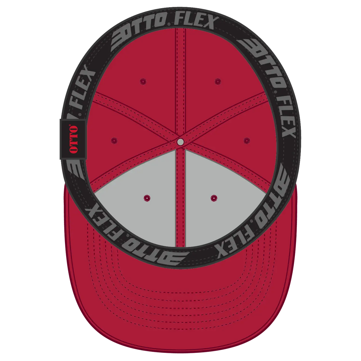 Otto 11-1171 ?Otto Flex’ Fitted 6 Panel Low Profile Baseball Cap - Red - 7’’ - 7 1/4’’
