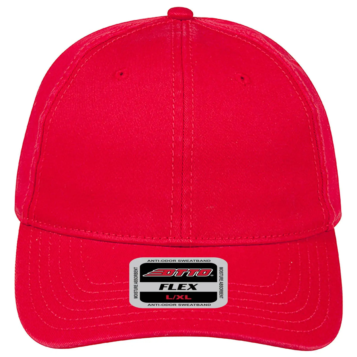 Otto 11-1171 ?Otto Flex’ Fitted 6 Panel Low Profile Baseball Cap - Red - 7’’ - 7 1/4’’