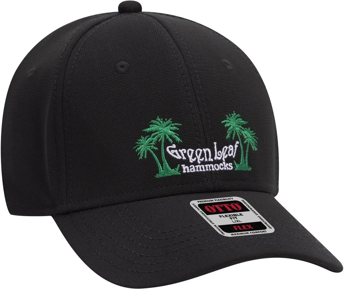 Otto 11-1172 ?Otto Flex’ Fitted 6 Panel Low Profile Baseball Cap - Black