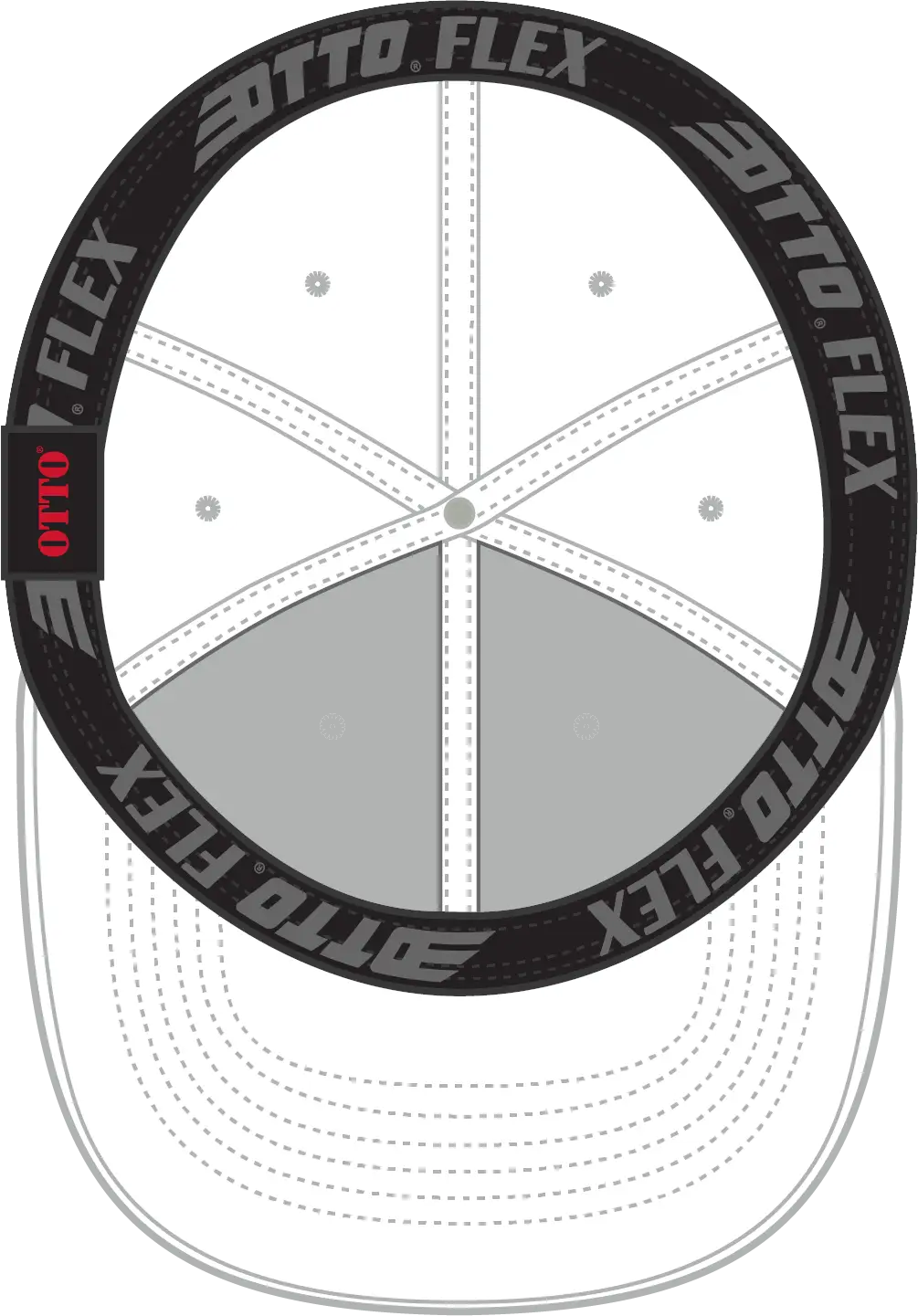 Otto 11-1172 ?Otto Flex’ Fitted 6 Panel Low Profile Baseball Cap - White