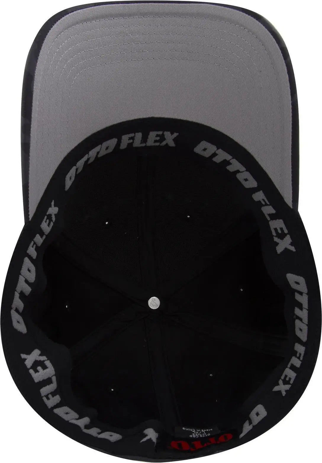 Otto 11-1172 ?Otto Flex’ Fitted 6 Panel Low Profile Baseball Cap - Blk/ch.gry