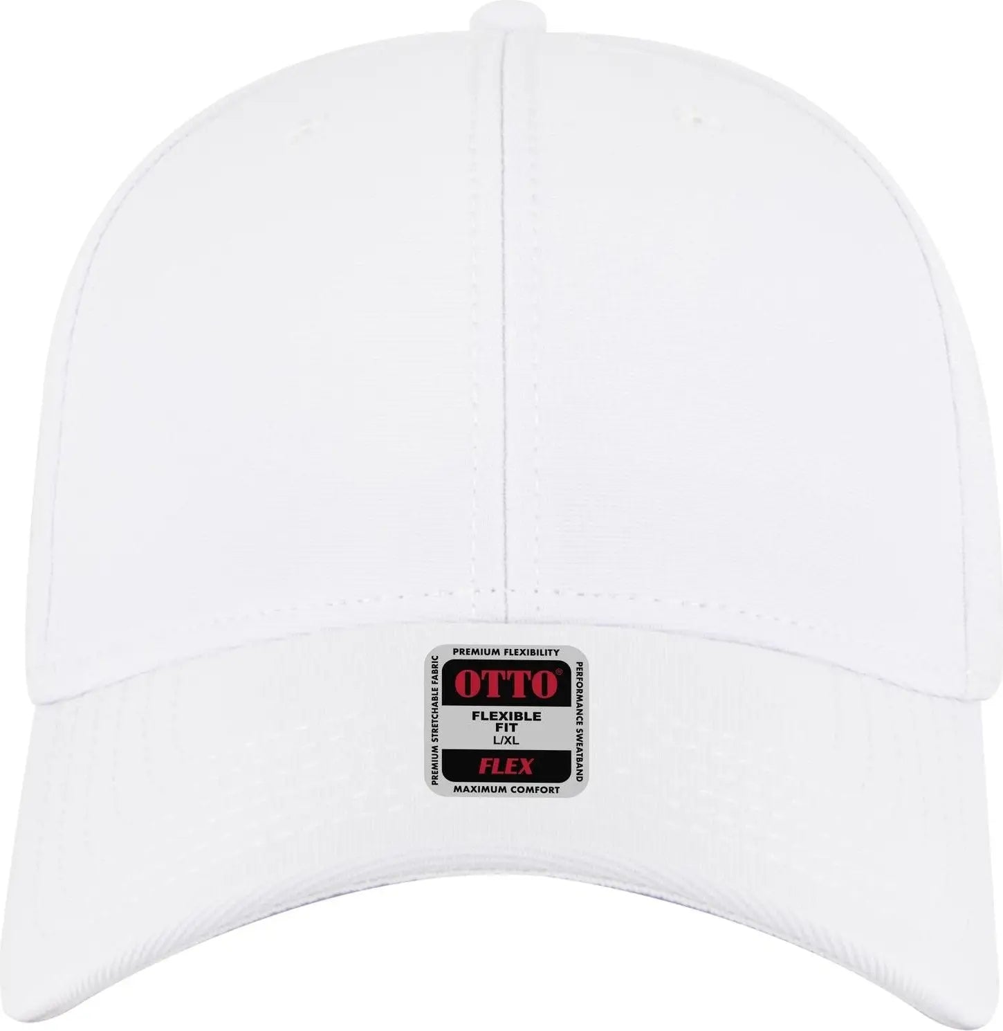 Otto 11-1172 ?Otto Flex’ Fitted 6 Panel Low Profile Baseball Cap - White