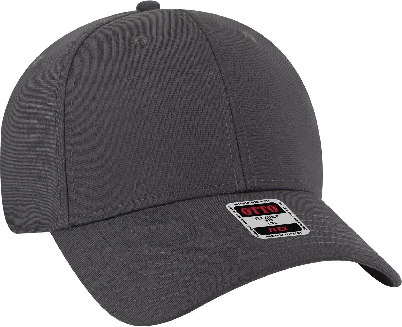 Otto 11-1172 ?Otto Flex’ Fitted 6 Panel Low Profile Baseball Cap - Char. Gray