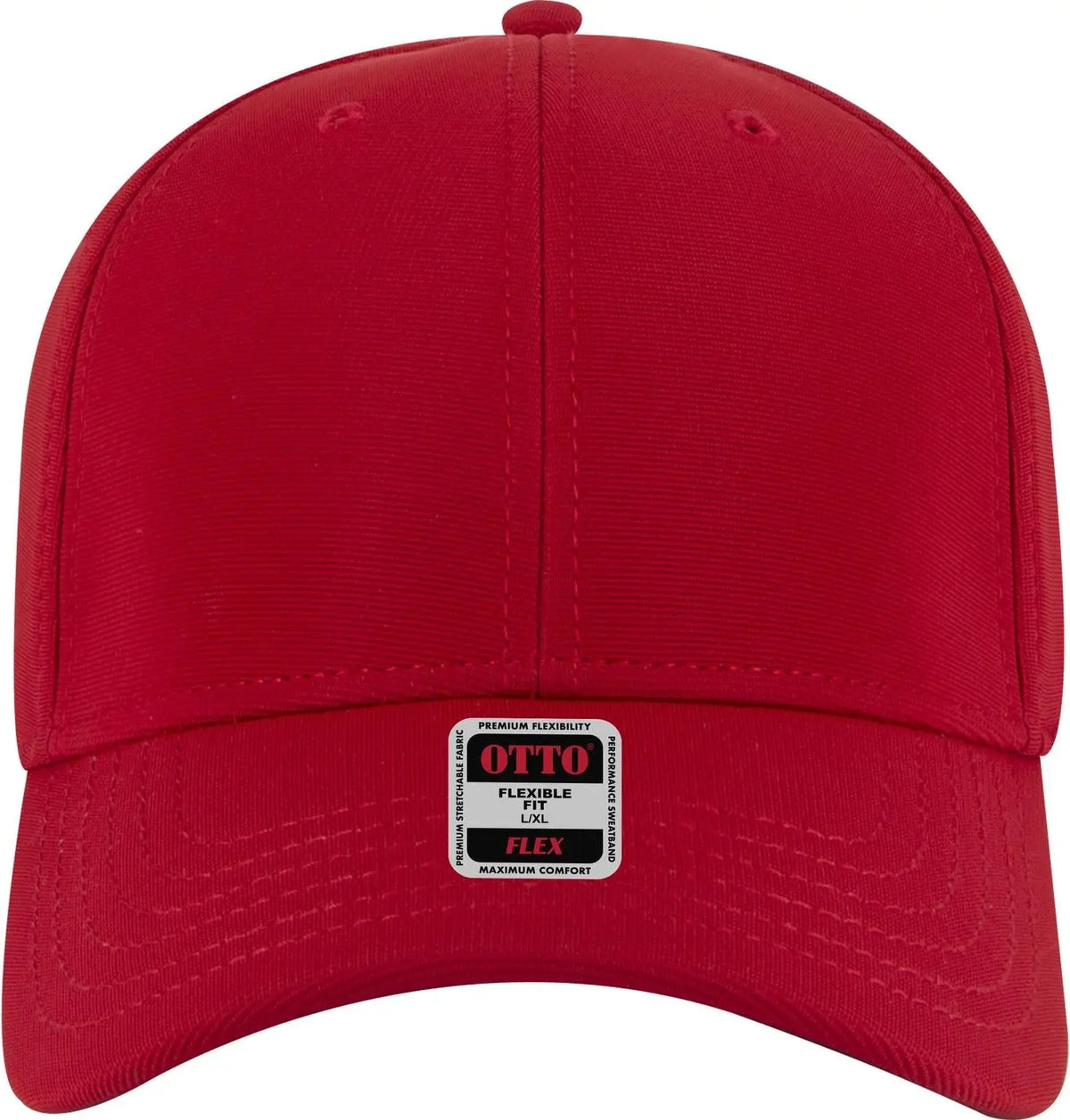 Otto 11-1172 ?Otto Flex’ Fitted 6 Panel Low Profile Baseball Cap - Red