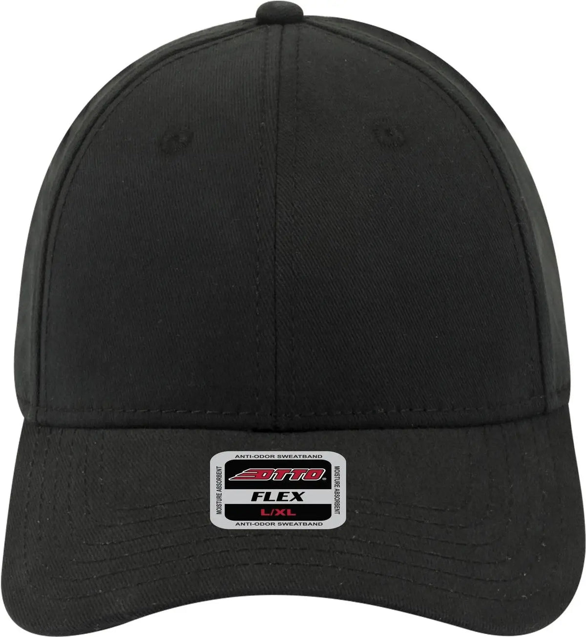 Otto 11-1204 ?Otto Flex’ Fitted 6 Panel Low Profile Baseball Cap - Black