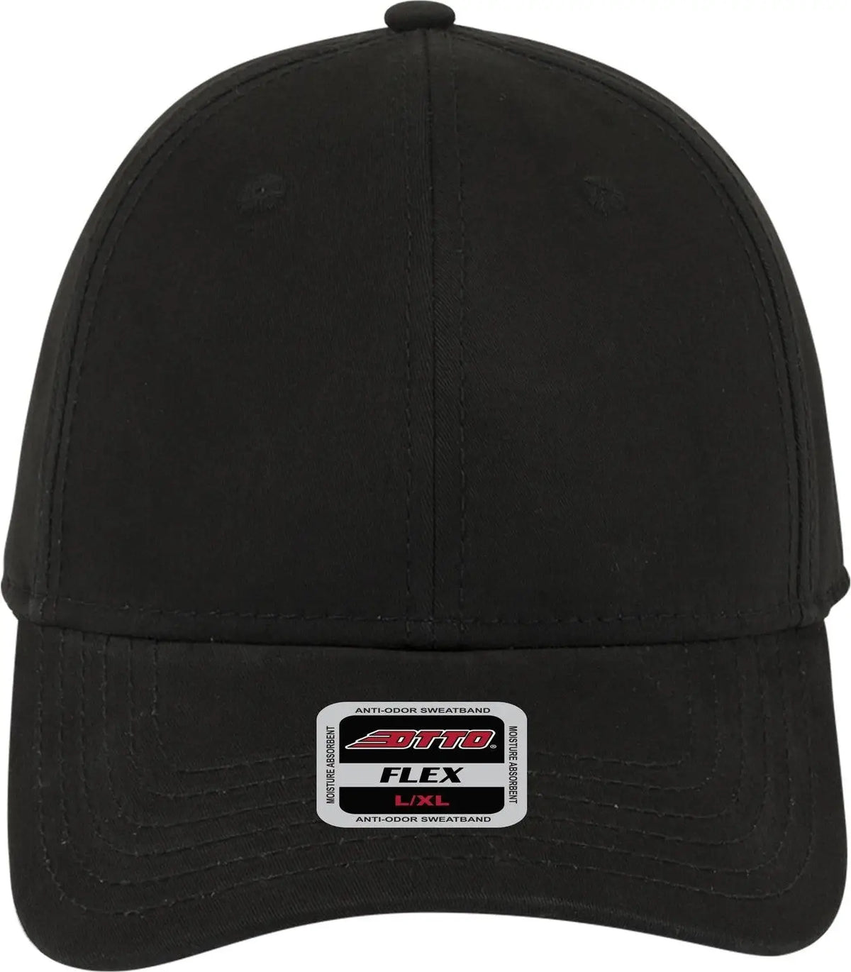 Otto 11-1205 ?Otto Flex’ Fitted 6 Panel Low Profile Baseball Cap - Black